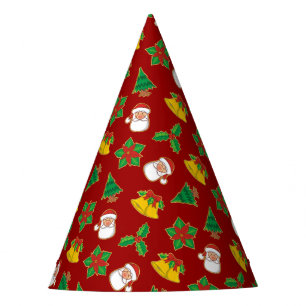 Christmas Icons Pattern Party Hat