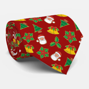 Christmas Icons Pattern Tie
