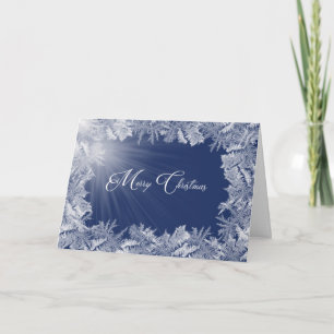 Christmas Icy Frost border Holiday Card