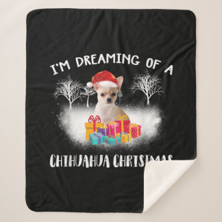 christmas idea chihuahua dog lover family sherpa blanket