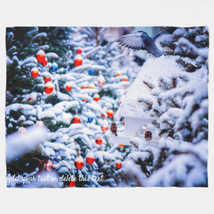 Christmas Idyll customisable Fleece Blanket