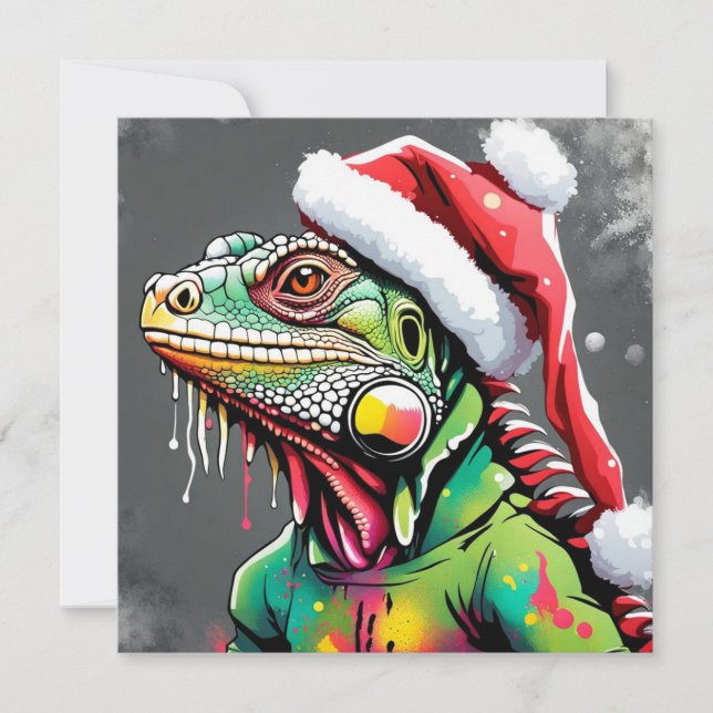 Christmas Iguana Holiday Card (Front)