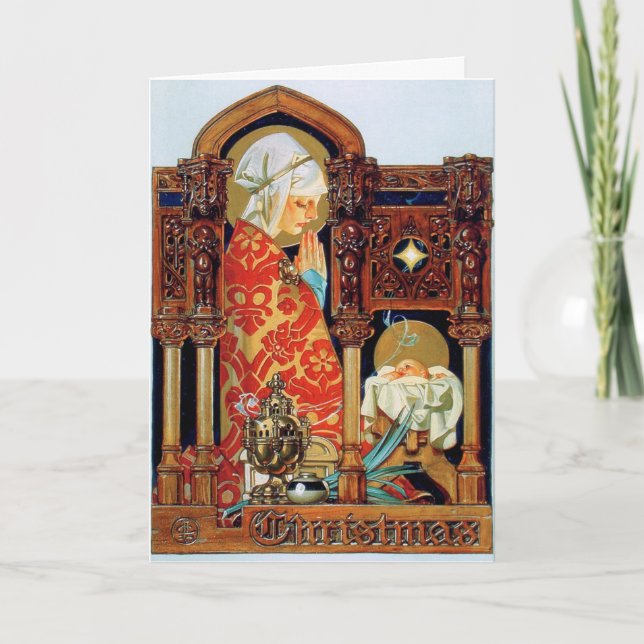 Christmas illustration by J.C. Leyendecker Holiday Card (Front)