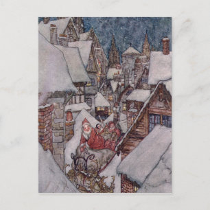 Christmas illustrations holiday postcard