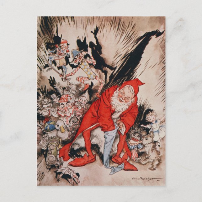 Christmas illustrations holiday postcard (Front)