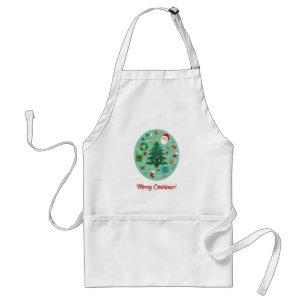Christmas Illustrations Holiday Standard Apron