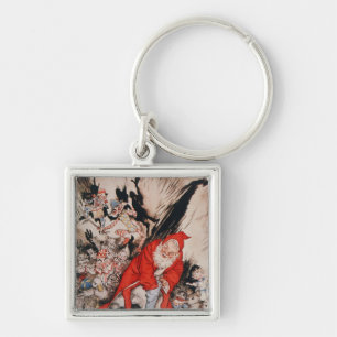 Christmas illustrations key ring