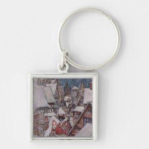 Christmas illustrations key ring