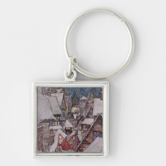 Christmas illustrations key ring (Front)