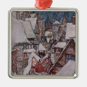 Christmas illustrations metal tree decoration
