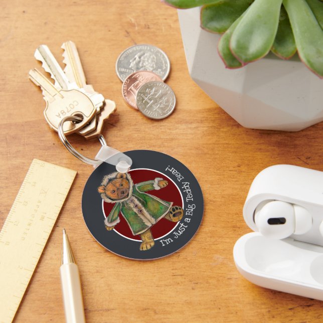 Christmas I'm Just a BigTeddy Bear Key Ring (Desk)
