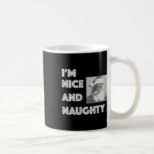 Christmas I'm Nice And Naughty Funny Xmas List Coffee Mug