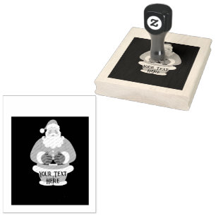 Christmas Image text Wood Art Rubber Stamp