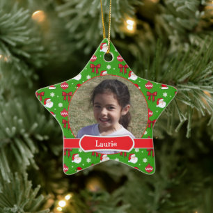 Christmas Images Kids Star Photo Ornament