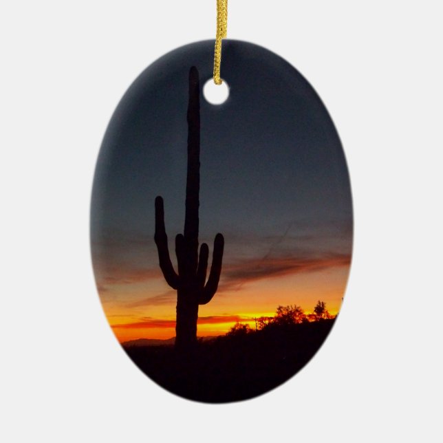 Christmas in Arizona Ceramic Tree Decoration (Front)