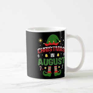 Christmas In August Funny Elf For Summer Xmas Coffee Mug