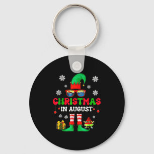 Christmas In August Funny Elf For Summer Xmas Men  Key Ring