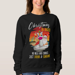 Christmas In August Retro Style No Milk Cookies Ju Sweatshirt