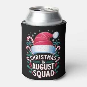 Christmas In August Squad Funny Summer Xmas Can Cooler