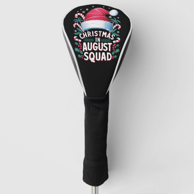 Christmas In August Squad Funny Summer Xmas Golf Head Cover (Front)