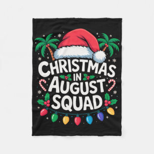 Christmas In August Squad Funny Summer Xmas Men Wo Fleece Blanket