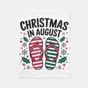 Christmas In August Summer Lover Men Women Kids Ch Fleece Blanket