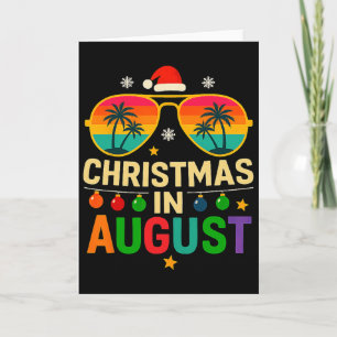 Christmas In August Summer Vacation Christmas Card