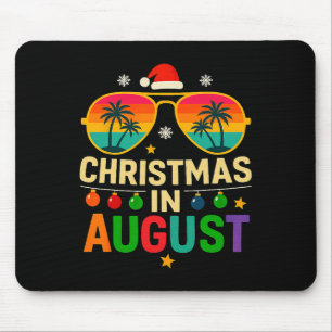 Christmas In August Summer Vacation Christmas Mouse Mat