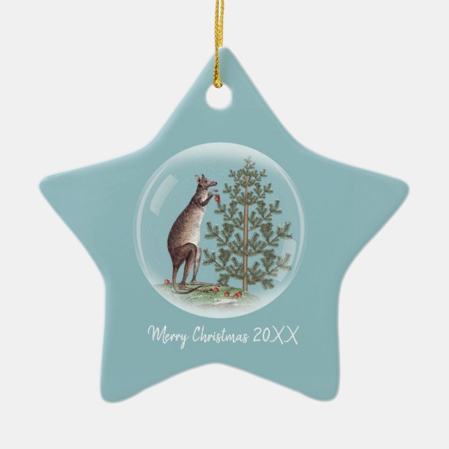 Christmas in Australia Ceramic Tree Decoration (Front)