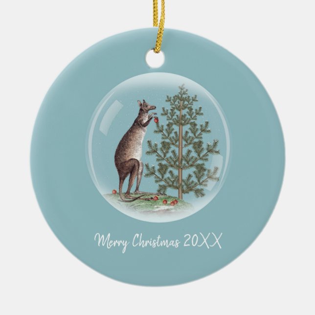 Christmas in Australia Ceramic Tree Decoration (Front)