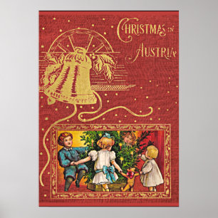 Christmas in Austria vintage card Poster