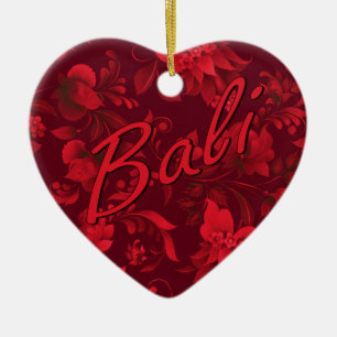 Christmas in Bali Batik 1 Ceramic Tree Decoration