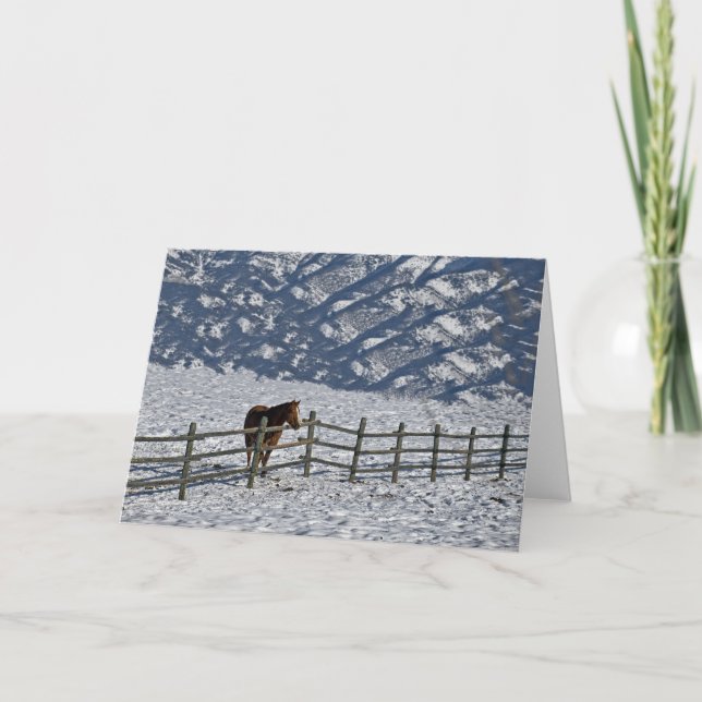 Christmas In Bozeman, Montana Holiday Card (Front)