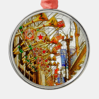 Christmas in Chicago Metal Tree Decoration