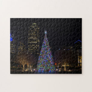 Christmas In Downtown Dallas Jigsaw Puzzle
