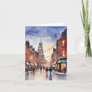 Christmas in Dublin Watercolor Card