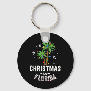 Christmas In Florida Deck The Palm Trees Family Va Key Ring