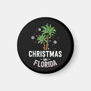 Christmas In Florida Deck The Palm Trees Family Va Magnet