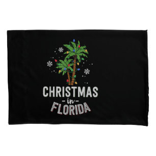 Christmas In Florida Deck The Palm Trees Family Va Pillowcase