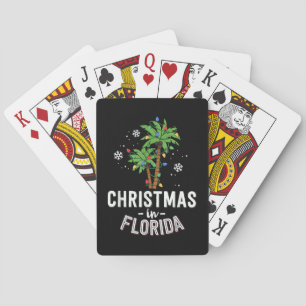 Christmas In Florida Deck The Palm Trees Family Va Playing Cards