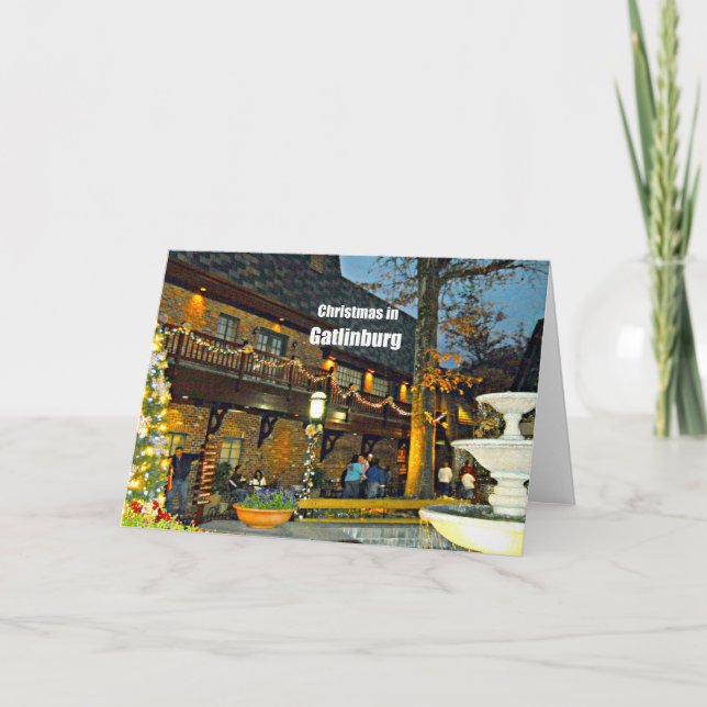 Christmas in Gatlinburg, Tennessee Holiday Card (Front)