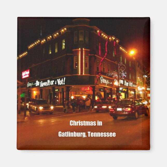 Christmas in Gatlinburg, Tennessee Magnet (Front)
