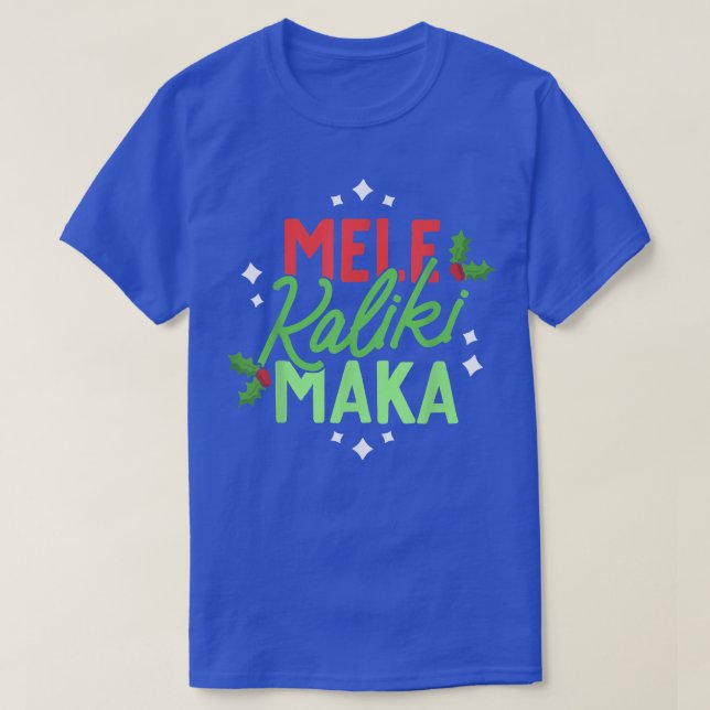 Christmas In Hawaii Mele Kalikimaka Hawaiian Holid T-Shirt (Design Front)