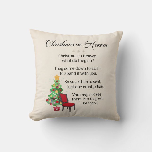 Christmas In Heaven - Empty Chair Cushion (Front)