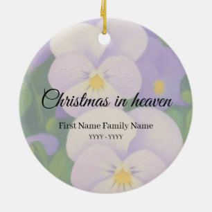 Christmas in heaven memorial ornament Pansy