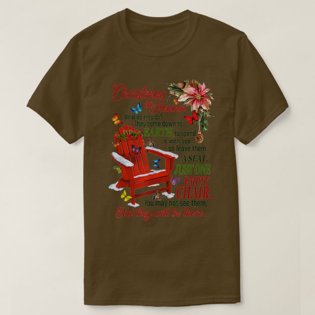 Christmas in Heavenx27 Poem with Rocking Chair and T-Shirt (Design Front)