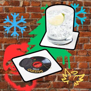 Christmas in Hollis Queens Square Paper Coaster
