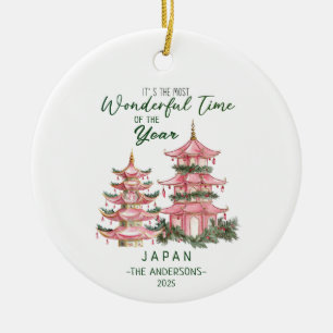 Christmas in Japan Custom Travel Ceramic Tree Decoration