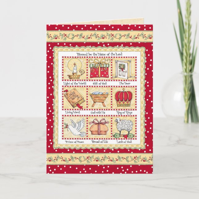 Christmas... In Jesus Name... Folded Card! Holiday Card (Front)