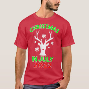 Christmas In July 2022 Reindeer Snow Merry Santa S T-Shirt